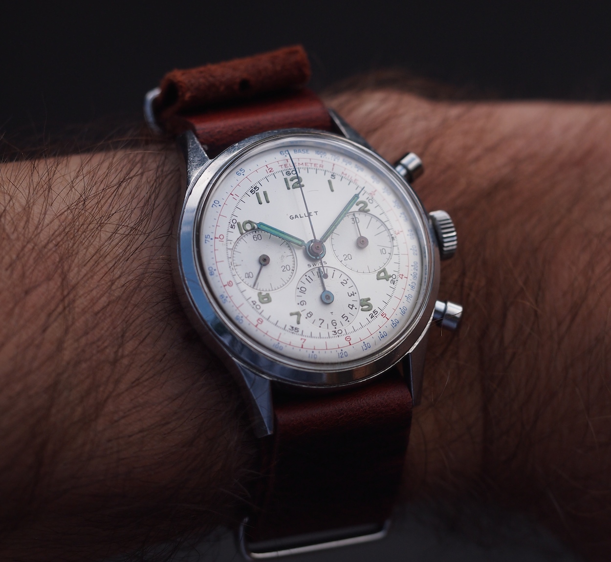 Gallet Multichron on the wrist