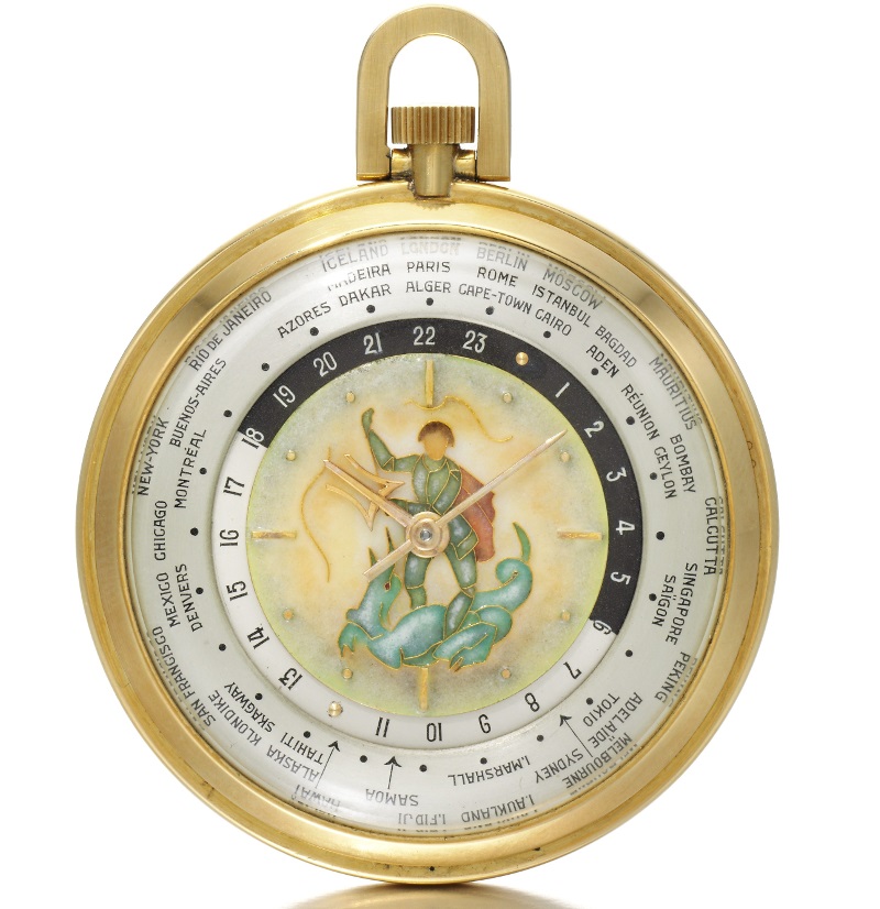 Winston Churchill World Time Pocket watch by Louis Cottier - Sothebys via Perpetuelle